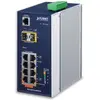 Bild von Planet industrial 4-Port 10/100/1000T Switch +4-Port 10/100 802.3at PoE + 2 100/1000 SFP Slots PoE Budge... (10 Ports), Netzwerk Switch, Schwarz