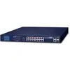 Bild von Planet 16-Port 10/100TX 802.3at PoE + 2-Port Gigabit TP/SFP (16 Ports), Netzwerk Switch, Schwarz