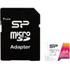 Bild von Silicon Power memory card Elite Micro SDXC 64GB UHS-I A1 V10 (64 GB, microSDHC, microSDXC, U1, UHS-I), Speicherkarte, Mehrfarbig