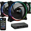 Bild von AeroCool Eclipse 12 Pro ARGB Lüfter, 3er Pack, inkl. Controller (120 mm, 3x), PC Lüfter, Schwarz