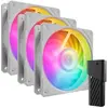 Bild von Cooler Master CooMas Mobius 120P ARGB 3-Pack White (120 mm, 3x), PC Lüfter, Weiss, Mehrfarbig