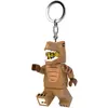 Bild von LEGO, Unisex, Schlüsselanhänger, Minifigures Schlüsselanhänger mit Leuchtfunktion T-Rex Kostüm-Fan 8 cm, Braun
