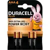 Bild von Duracell Plus Power Boost Micro (AAA)-Batterie Alkali-Mangan 1.5 V 4 St. (4 Stk., AAA), Batterien + Akkus