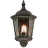 Bild von Elstead Lighting, Gartenbeleuchtung, Medstead Aussen-Wandleuchte Sensor E27 50cm Schwarz IP43 (E27, IP43)