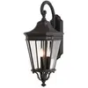 Bild von Elstead Lighting, Gartenbeleuchtung, Cotswold Lane Aussen-Wandleuchte E14 3-fach Schwarz IP44 (E14, IP44)