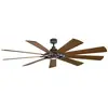 Bild von Elstead Lighting Gentry XL leiser Deckenventilator mit LED Licht Ø216cm DC-Motor Holz + Fernbedienung, Ventilator, Braun, Silber