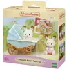Bild von Sylvanian Families Chocolate Rabbit Twin Babies & Pram
