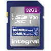 Bild von Integral SDHC Karte 32GB U3 V30 (32 GB, SD, SDHC, U3, UHS-I), Speicherkarte, Blau