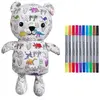 Bild von Eat Sleep Doodle Teddybär mit 10 Dinosaurier-Markern