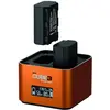 Bild von Hähnel ProCube 3 Twin (Kamera Akku Ladegerät), Kamera Stromversorgung, Orange, Schwarz