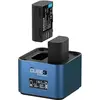 Bild von Hähnel ProCube3 DSLR Charger Panasonic fr DMW-BLC12, BLF19, BLJ31 und BLK22 (Kamera Akku Ladegerät), Kamera Stromversorgung, Blau, Schwarz