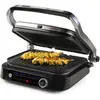 Bild von Domo Genius Elektro Kontaktgrill Antihaftbeschichtung, mit Display Edelstahl, Schwarz, Kontaktgrill, Grau