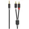 Bild von Nedis Gold Cabw22200at10 Stereo-audiokabel M-2x Rca M Beschichtet 3.5mm 1 M