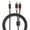 Bild von Nedis CABW22200AT20. Anschluss 1: 3.5mm, Anschluss 2: 2 x RCA, Kabelmaterial: Kupferverkleidetes Aluminiu (2 m), Audiokabel