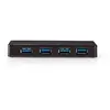 Bild von Nedis Uhubu3420bk Usb-hub Usb-a M-4x Usb-a W 4-port Usb 3.2 Gen 1 Mit Stromversorgung