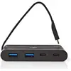 Bild von Nedis Hub - USB-C - USB 3.0 - Power: 100 Watt - USB 3.1 Super Speed - Schwarz (USB-C, 4 Ports), Dockingstation + USB Hub, Schwarz