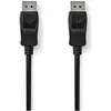 Bild von Nedis Displayport-Kabel DisplayPort Stecker DisplayPort Stecker 8K@60Hz Vernickelt 3.00 m rund PVC S (3 m), Videokabel, Schwarz