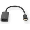 Bild von Nedis USB-Adapter USB 3.2 Gen 1 USB-CT Stecker HDMIT Buchse 0.20 m rund Vergoldet PVC Anthrazit Verp (HDMI, 20 cm), Data + Video Adapter, Schwarz