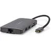 Bild von Nedis USB Multi-Port-Adapter USB 3.2 Gen 1 USB-C  Stecker HDMI  Ausgang / Micro SD / RJ45 Buch (USB-C, 7 Ports), Dockingstation + USB Hub, Grau