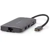 Bild von Nedis Gold Ccbw64240at02 7-in-1-multiport-usb-adapter Usb 3.2 Gen 1 Usb-c M-micro Sd/rj45 W/hdmi/sd/usb-c W/3x Usb-a W 5 Gbit/s Beschichtet 0.2 M