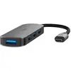 Bild von Nedis USB-Hub 1x USB-C  - 4x USB A, 4-Port port(s), USB 3.2 Gen1, Stromversorgung über USB, 5 Gbps (USB-C, 4 Ports), Dockingstation + USB Hub, Grau