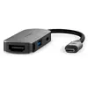 Bild von Nedis Ccgb64230gy01 3-in-1-multiport-usb-adapter Usb 3.2 Gen 1 Usb-c M-hdmi/usb-a W/usb-c W 5 Gbit/s Vernickelt 0.1 M