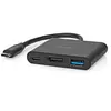 Bild von Nedis Ccgb64770bk01 3-in-1-multiport-usb-adapter Usb 3.2 Gen 1 Usb-c M-hdmi/usb-a W/usb-c W 5 Gbit/s Vernickelt 0.1 M