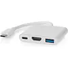 Bild von Nedis CCGB64770WT01 (USB-C, 3 Ports), Dockingstation + USB Hub, Weiss