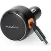 Bild von Nedis Car Charger 30 W 2.4 / 3.0 A Outputs: 1 USB-C Intrekbare Cable 0.70 M, Auto Adapter, Grau