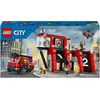 Bild von LEGO Feuerwehrstation mit Drehleiterfahrzeug (60414, LEGO City)