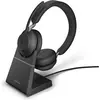 Bild von Jabra Headset Evolve2 65 Duo UC Schwarz, USB-A, Ladestation (Kabellos, USB-A, Microsoft Teams), Office Headset, Schwarz