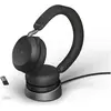 Bild von Jabra Evolve2 75 MS Stereo + Ladestation (Kabellos, USB-A, Microsoft Teams), Office Headset, Schwarz