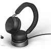 Bild von Jabra Evolve2 75 MS Stereo + Ladestation (Kabellos, USB-C, Microsoft Teams), Office Headset, Schwarz