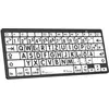 Bild von Logickeyboard LargePrint Mini Mac (DE, Kabellos), Tastatur, Schwarz, Weiss