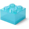 Bild von LEGO, Spielzeugaufbewahrung, Storage Brick 4 Top Lid Glitter Light Blue