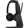 Bild von EPOS IMPACT 1061 Stereo Bluetooth Headset inkl. kontaktlose Ladestation (Charging Stand) (Kabellos, USB-C, Google Meet, Zoom), Office Headset, Schwarz