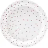 Bild von Partydeco, Einweggeschirr, Einwegteller Punkte 18 cm, 6 Stück, Weiss