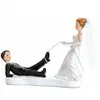 Bild von Partydeco Kuchen-Topper Figur Brautpaar Seil Weiss/Schwarz (1 Stk.)