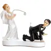 Bild von Partydeco Kuchen-Topper Figur Brautpaar Fischen Weiss/Schwarz (1 Stk.)