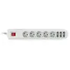 Bild von Activejet, Steckdosenleiste, APN-8G/3M-GR Steckdosenleiste mit Kabel (8x, CEE 7/16, CEE 7/5, 3 m)
