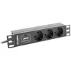 Bild von Lanberg Pdu-03f-0200-bk 10-zoll-rack-steckdosenleiste 3 Steckdosen Rack-steckdosenleiste 8 Steckdosen 2 M