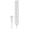 Bild von Savio, Steckdosenleiste, Stromzuführung 5 Steckdosen 3 m weiss (SAVLZ-09) (5x, CEE 7/5, 3 m)