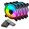 Bild von Savio Wentylator FAN-01 4-pack 120mm ARGB wraz kontrolerem oraz pilotem (120 mm, 4x), PC Lüfter, Schwarz