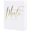 Bild von Partydeco, Fotoalbum, Fotoalbum Precious moments 20 x 24.5 cm, Weiss/Gold (24.50 x 20 cm)