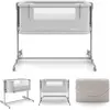 Bild von KinderKraft, Reisebett, Co-sleeping crib NESTEE GROW 2 light grey