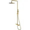 Bild von Omnires, Duschsystem, Y-Wandbrauseset mit Regenbrausekopf, gebürstetes Gold