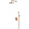 Bild von Omnires, Duschsystem, Y-Unterputz-Thermostat-Duschset mit Regenduschkopf aus gebürstetem Kupfer