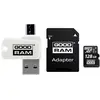 Bild von Goodram M1A4-1280R12 memory card 128 GB MicroSDHC Class 10 UHS-I - High Capacity SD (Mic (128 GB, microSDHC, microSDXC, U1, UHS-I), Speicherkarte, Schwarz, Weiss