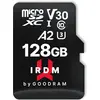 Bild von Goodram IRDM microSDXC 128GB V30 UHS-I U3 + adapter (128 GB, microSDXC, U3, UHS-I), Speicherkarte, Schwarz