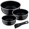 Bild von Bergner Set 3 Saucen (16+18+20cm) click & cook, Pfannenset + Topfset, Schwarz